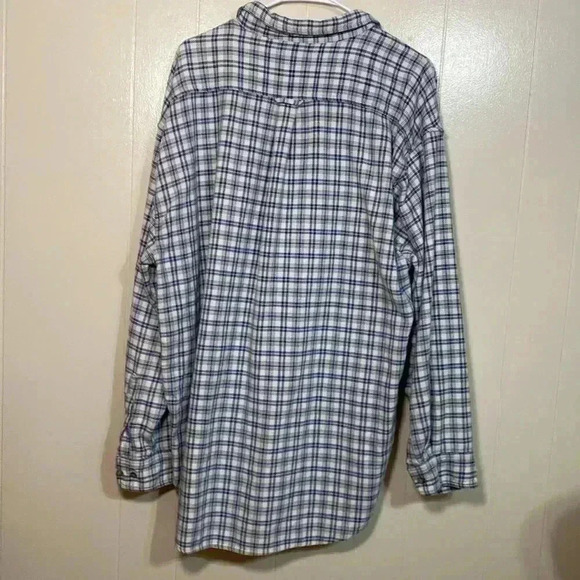 Gap Mens Woven Cream, Blue & Green Long Sleeve Button Front Shirt. Size XL. - Picture 3 of 11